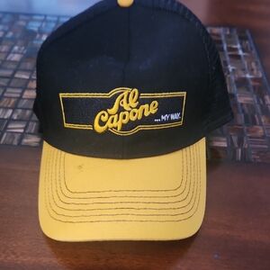 Black and Yellow Al Capone Cap Snapback Trucker